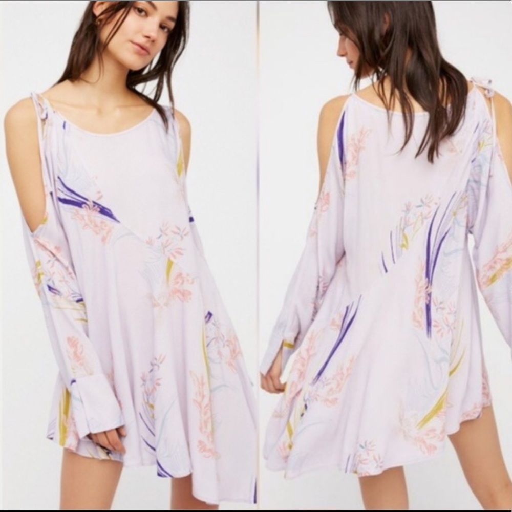 NWT Free People Lilac Clear Skies Tunic Dress Sz M - Picture 1 of 8